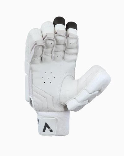 ANGLAR white cricket batting glove with black finger tips