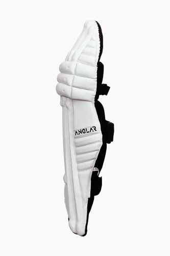 White cricket pad with adjustable straps