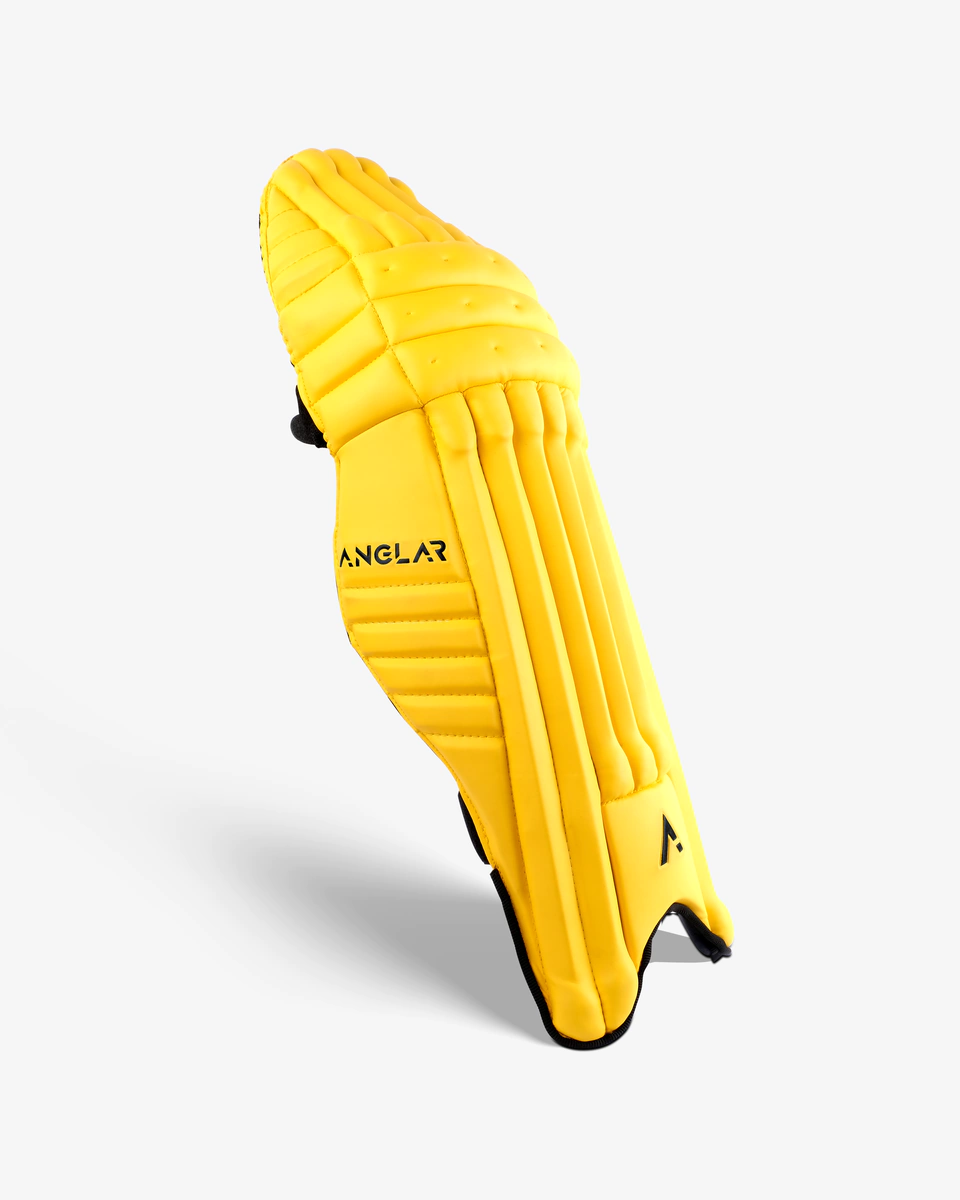 Yellow ANGLAR cricket batting pad