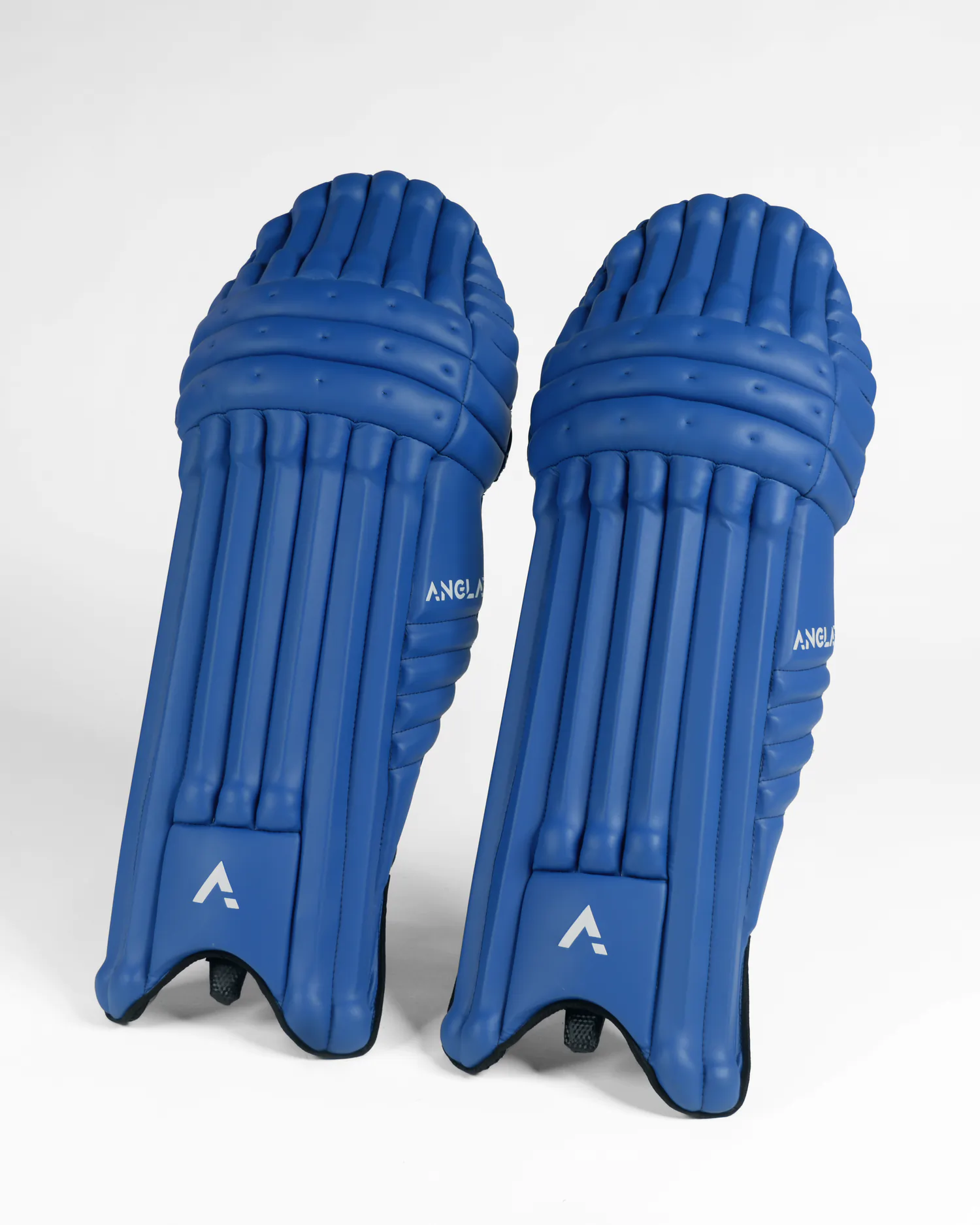 Blue ANGLAR cricket batting pads for advanced protection